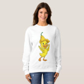 Sweatshirt Canard avec Casquette Bell jaune (Devant entier)