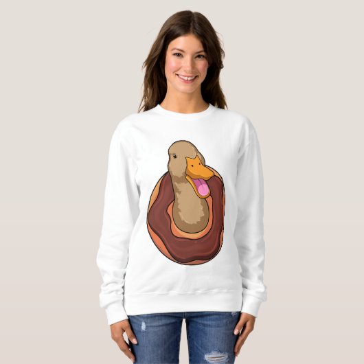 Sweatshirt Canard avec Donut (Devant entier)
