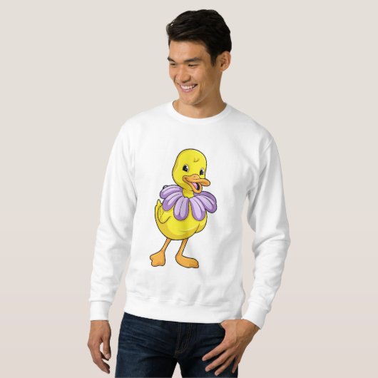 Sweatshirt Canard avec marguerite (Devant entier)