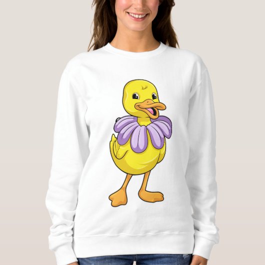 Sweatshirt Canard avec marguerite (Devant)