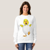 Sweatshirt Canard avec oeuf (Devant entier)