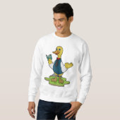 Sweatshirt Canard comme enseignant avec livre (Devant entier)