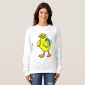 Sweatshirt Canard comme étudiant avec sac à dos (Devant entier)