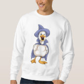 Sweatshirt Canard comme sorcière avec Casquette (Devant)