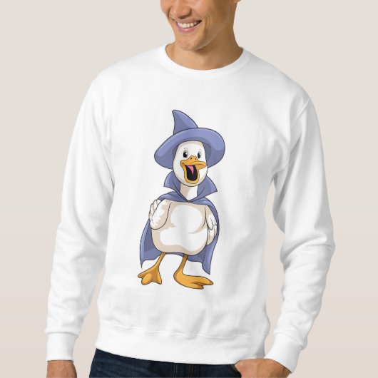 Sweatshirt Canard comme sorcière avec Casquette (Devant)