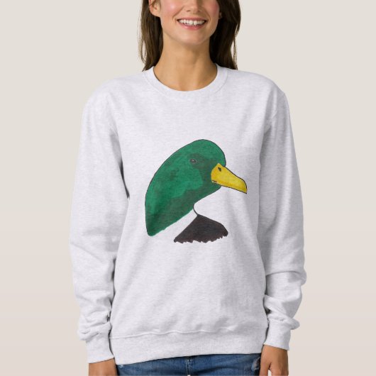 Sweatshirt Canard de Majard dessiné à la main (Devant)