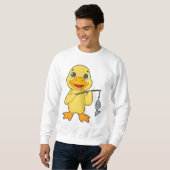 Sweatshirt Canard de pêche de canard (Devant entier)