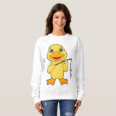Sweatshirt Canard de pêche de canard (Devant entier)