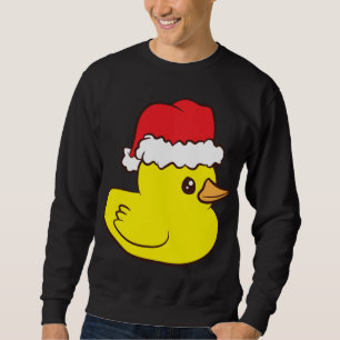 Sweatshirt Canard en caoutchouc avec le chapeau Santa Cute Ca