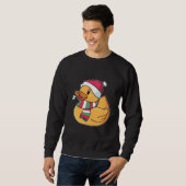 Sweatshirt Canard en caoutchouc de Noël (Devant entier)