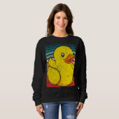 Sweatshirt Canard en caoutchouc rétro (Devant entier)