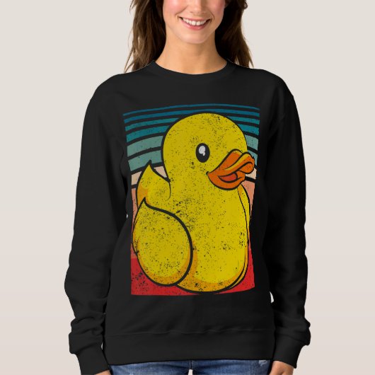 Sweatshirt Canard en caoutchouc rétro (Devant)