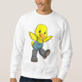 Sweatshirt Canard en fermier avec des bottes (Devant)