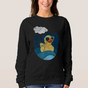 Sweatshirt Canard Jaune Cute Vintage Caoutchouc Canard Ducky