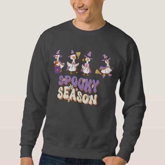 Sweatshirt Canards orignaux éffrayants | Typographie d'Hallow (Devant)