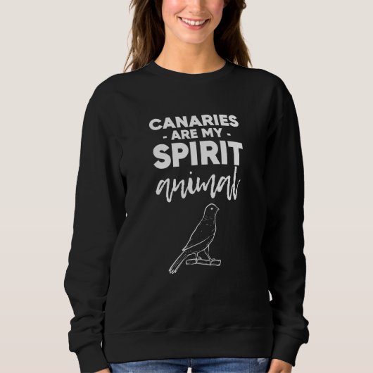 Sweatshirt Canaries Oiseaux Canaries sont mon esprit Oiseau a (Devant)