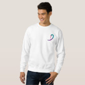Sweatshirt Cancer de la thyroïde Teal, pourpre, et ruban A4 (Devant entier)