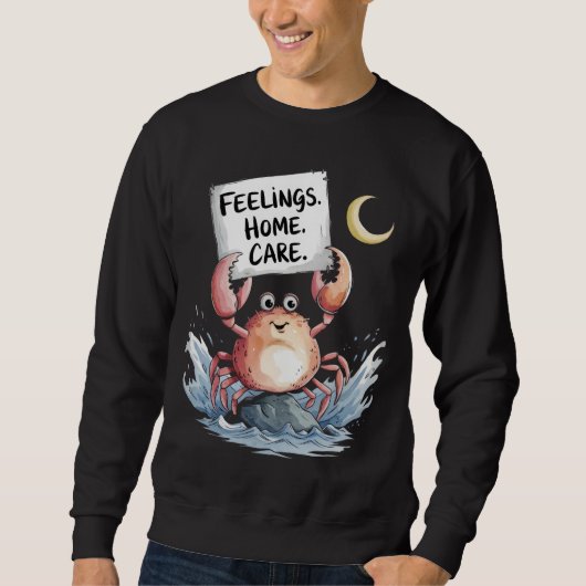Sweatshirt Cancer : Sentiments, à la maison, soins (Devant)