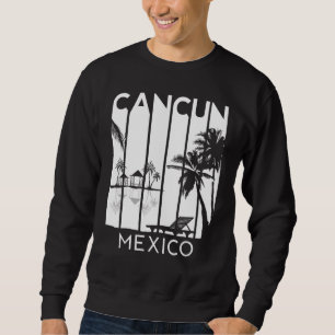 Sweatshirt Cancun Mexique Rétro Resort vacances été