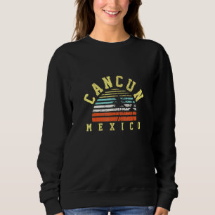 Sweatshirt Cancun Palm Tree coucher de soleil