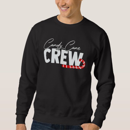 Sweatshirt Candy Cane Crew Sugar Walking Stick Sweets Cookies (Devant)