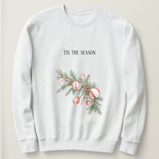 Sweatshirt Candy Cane Red Christmas (Design devant)