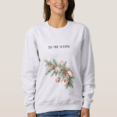 Sweatshirt Candy Cane Red Christmas (Devant)