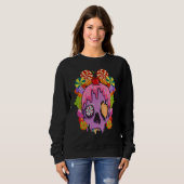 Sweatshirt Candy Halloween Skulls Heads Halloween Costume (Devant entier)