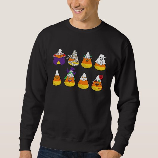 Sweatshirt Candy Season Is Here Funny Women Candy Corn Hallow (Devant)