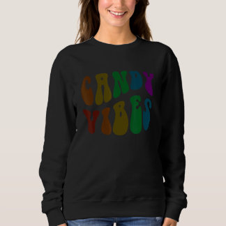 Sweatshirt CANDY VIBES Halloween Security Groovy Trick Treat 