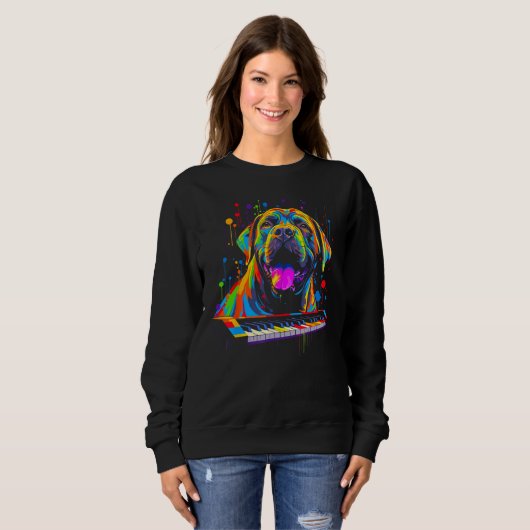 Sweatshirt Cane Corso Dog Piano (Devant entier)