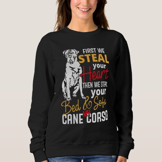 Sweatshirt Cane Corso Heart Lit Canapé Dit (Devant)