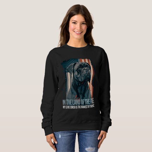 Sweatshirt Cane Corso Italian Mastiff Dog Patriotic USA Ameri (Devant entier)