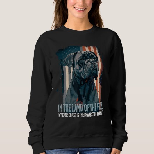 Sweatshirt Cane Corso Italian Mastiff Dog Patriotic USA Ameri (Devant)