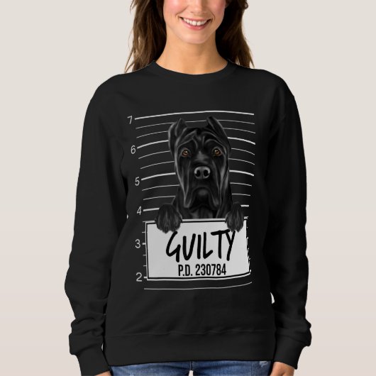 Sweatshirt Cane Corso Mugshot Chien coupable (Devant)