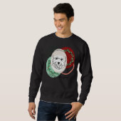 Sweatshirt Caniche de Noël (Devant entier)