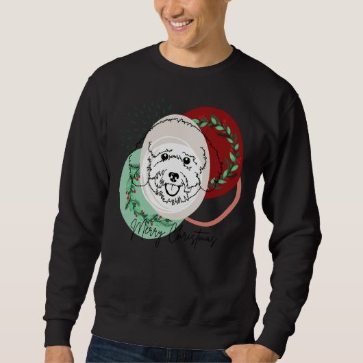 Sweatshirt Caniche de Noël (Devant)
