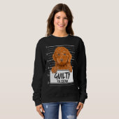Sweatshirt Caniche Marron Photo D'identité Chien Coupable (Devant entier)