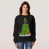 Sweatshirt Canne Corso Chien Xmas Éclairage Arbre drôle Canne (Devant entier)