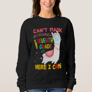 Sweatshirt Cant Masque Mon Excitation Septième Année Je Viens