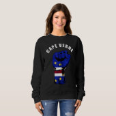 Sweatshirt Cap-Vert Handfist Cape Verdean Pride Cabo Roots (Devant entier)