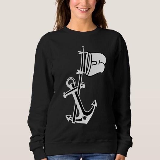 Sweatshirt Capacité Ancre bateau Capitaine (Devant)