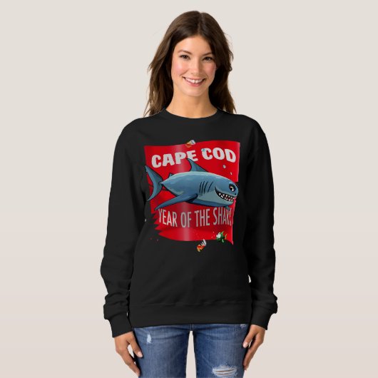Sweatshirt Cape Cod L'Année Du Requin De Borne À Provi (Devant entier)