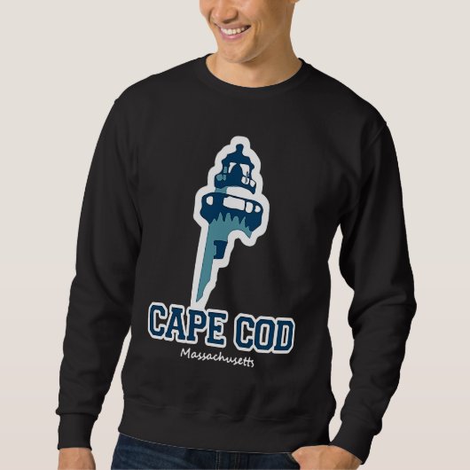 Sweatshirt Cape Cod Lighthouse Massachusetts College Varsity (Devant)