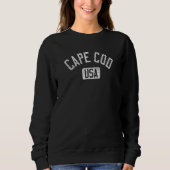 Sweatshirt Cape Cod USA Arched Text Distressed White Print (Devant)