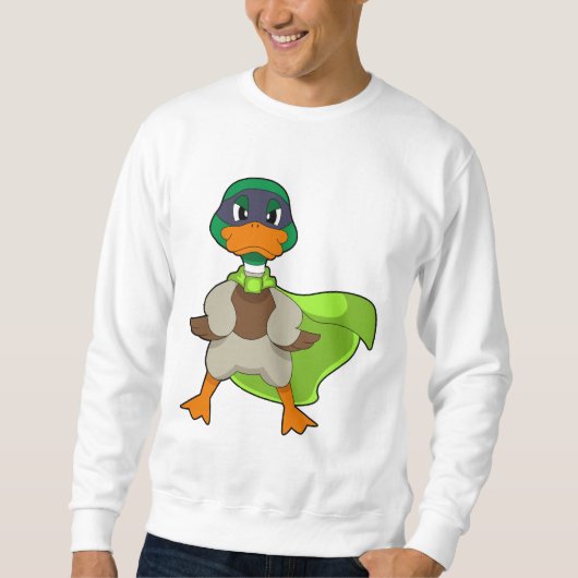 Sweatshirt Cape de héros canard (Devant)