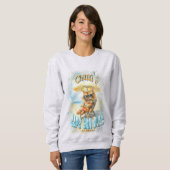 Sweatshirt Cape San Blas Florida Beach Lounge Cat (Devant entier)