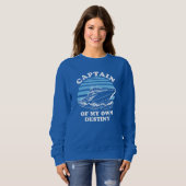 Sweatshirt Capitaine De Ma Propre Destinée | Devis de navigat (Devant entier)