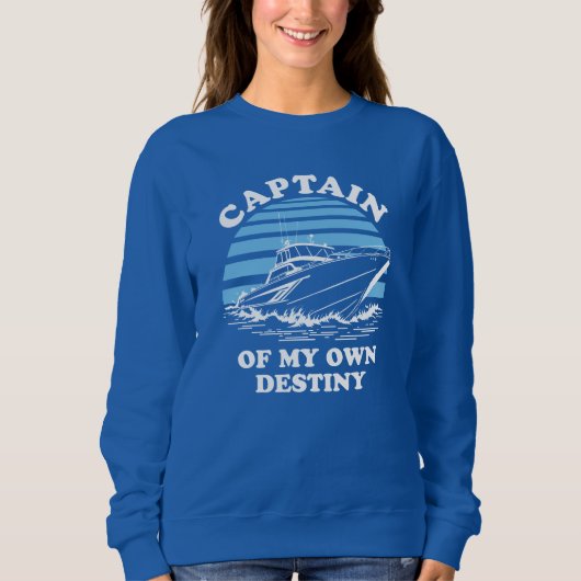 Sweatshirt Capitaine De Ma Propre Destinée | Devis de navigat (Devant)