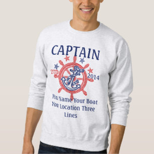 Sweatshirt Capitaine de premier échelon équipage de skipper